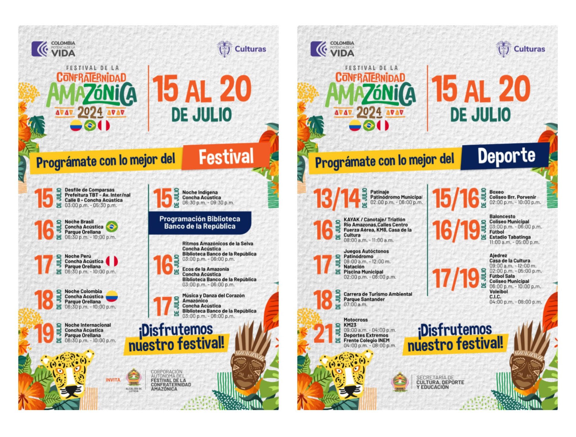 EN MARCHA LA 37 EDICIÓN DEL FESTIVAL DE LA CONFRATERNIDAD AMAZÓNICA